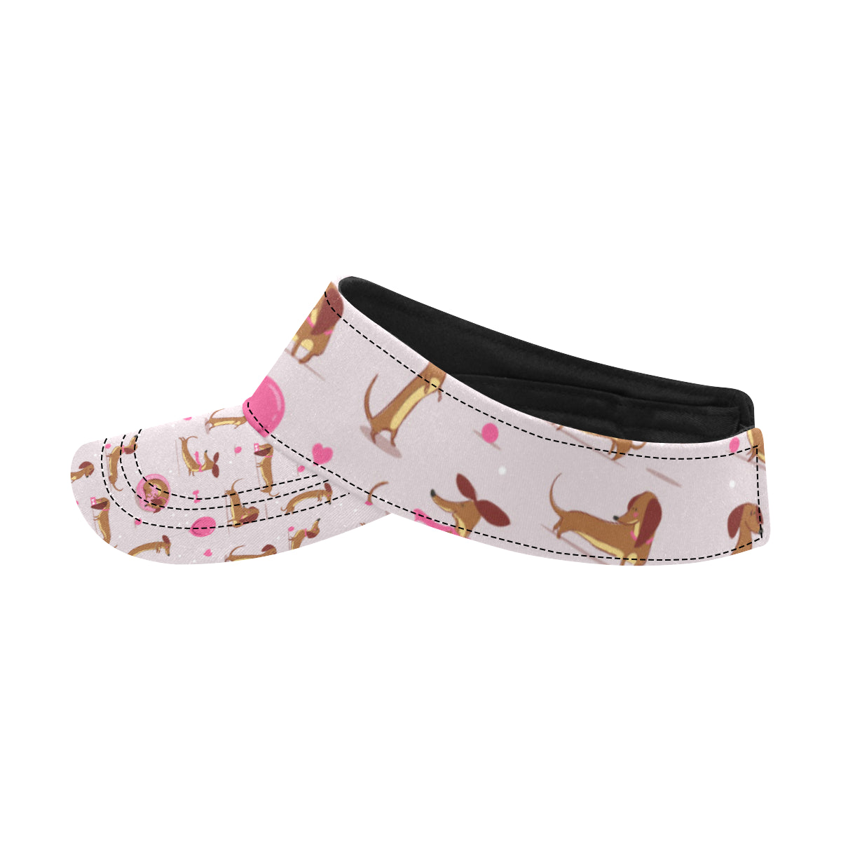 Dachshund Pattern Print Design 10 Unisex Sun Visor