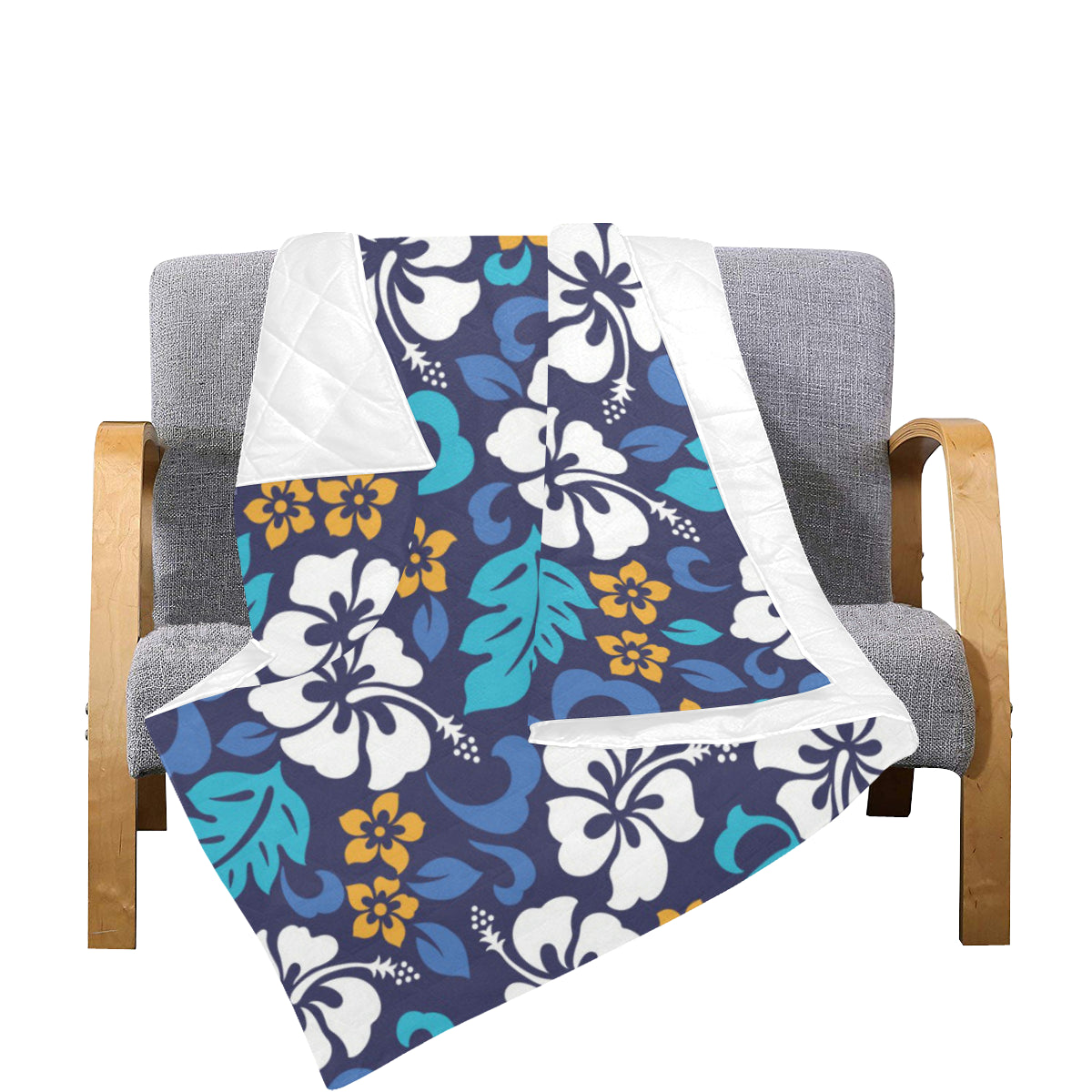 Hibiscus Pattern Print Design HB030 Premium Quilt