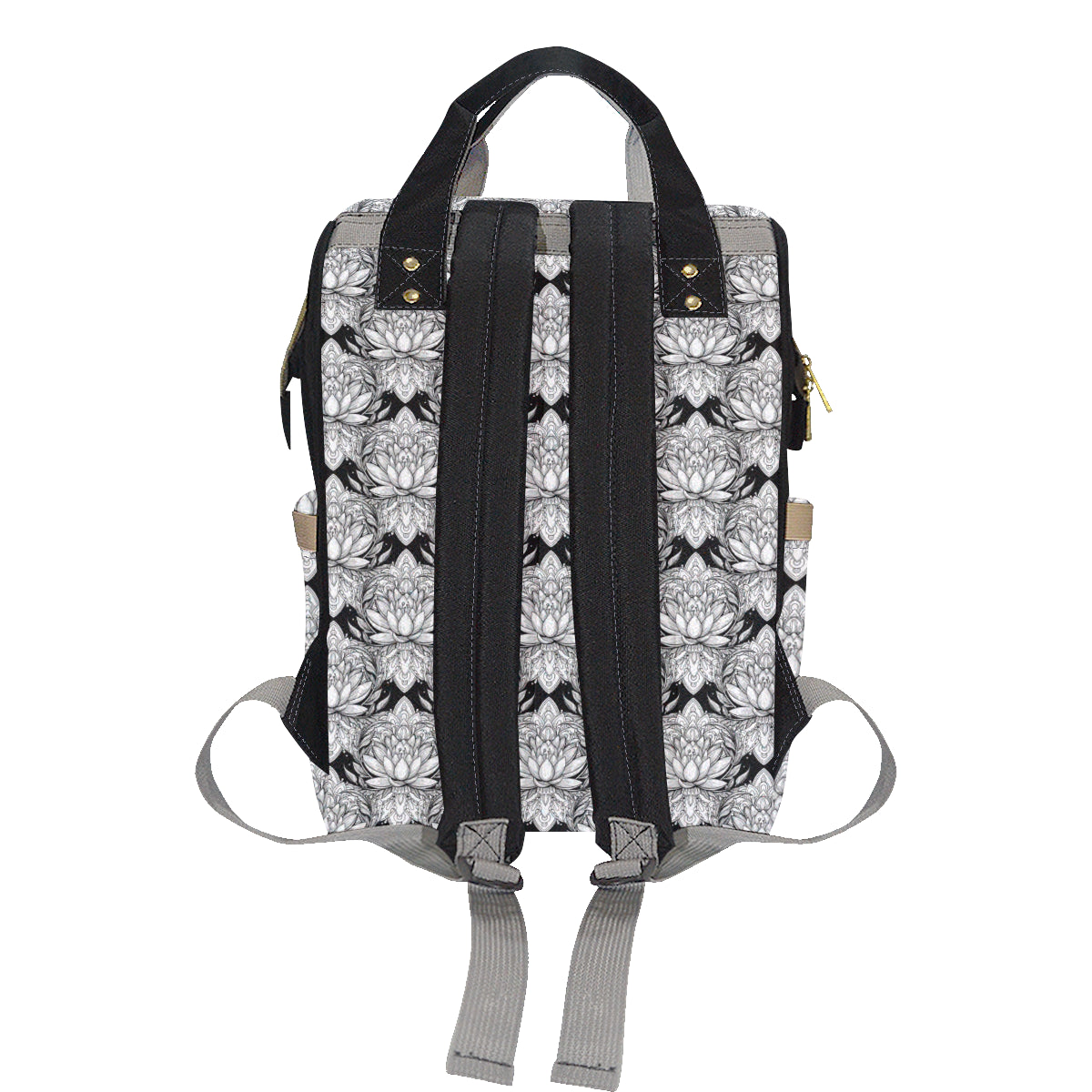Lotus Mandala Print Pattern Diaper Bag Backpack