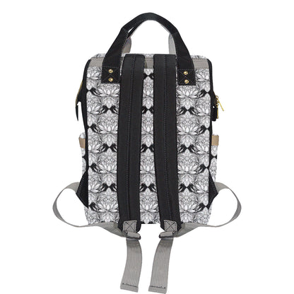 Lotus Mandala Print Pattern Diaper Bag Backpack