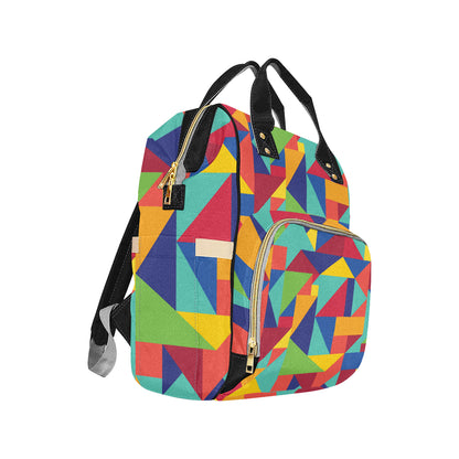 Mosaic Pattern Print Design 01 Diaper Bag Backpack