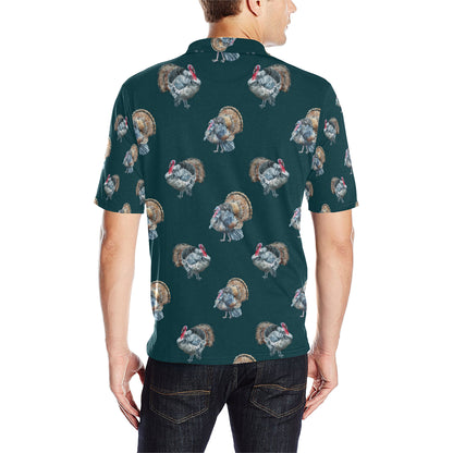 Turkey Pattern Print Design 03 Men Polo Shirt