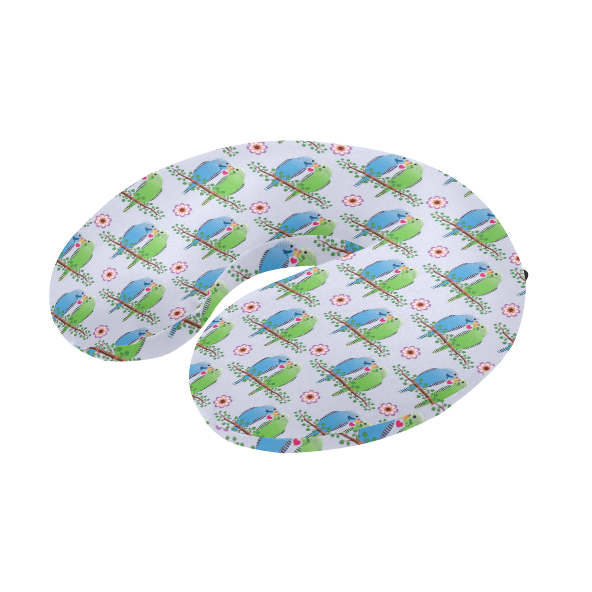 Budgerigar Pattern Print Design 05 U-Shaped Travel Neck Pillow