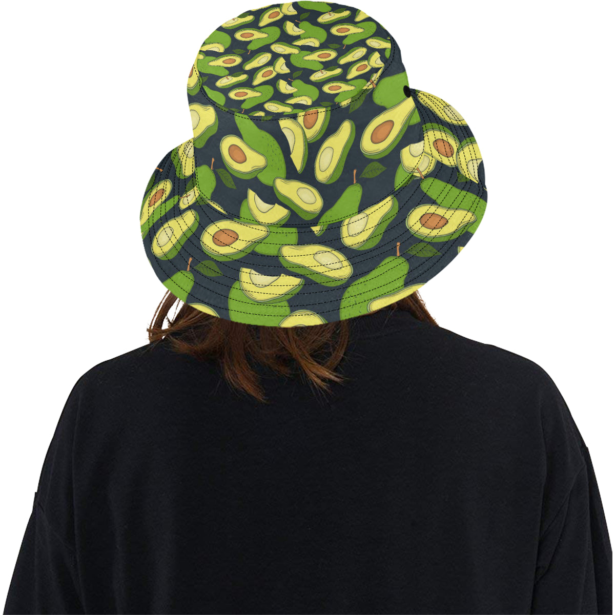 Avocado Pattern Print Design AC013 Unisex Bucket Hat