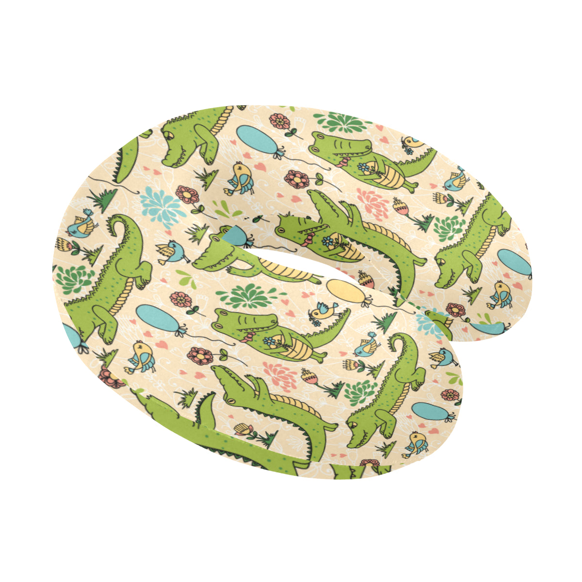 Alligator Pattern Print Design 01 U-Shaped Travel Neck Pillow
