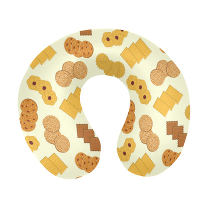 Cookie Pattern Print Design 06 U-Shaped Travel Neck Pillow