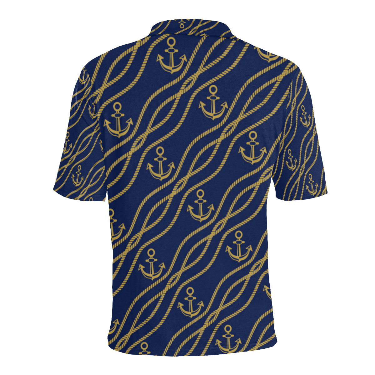 Nautical Anchor Rope  Pattern Men Polo Shirt