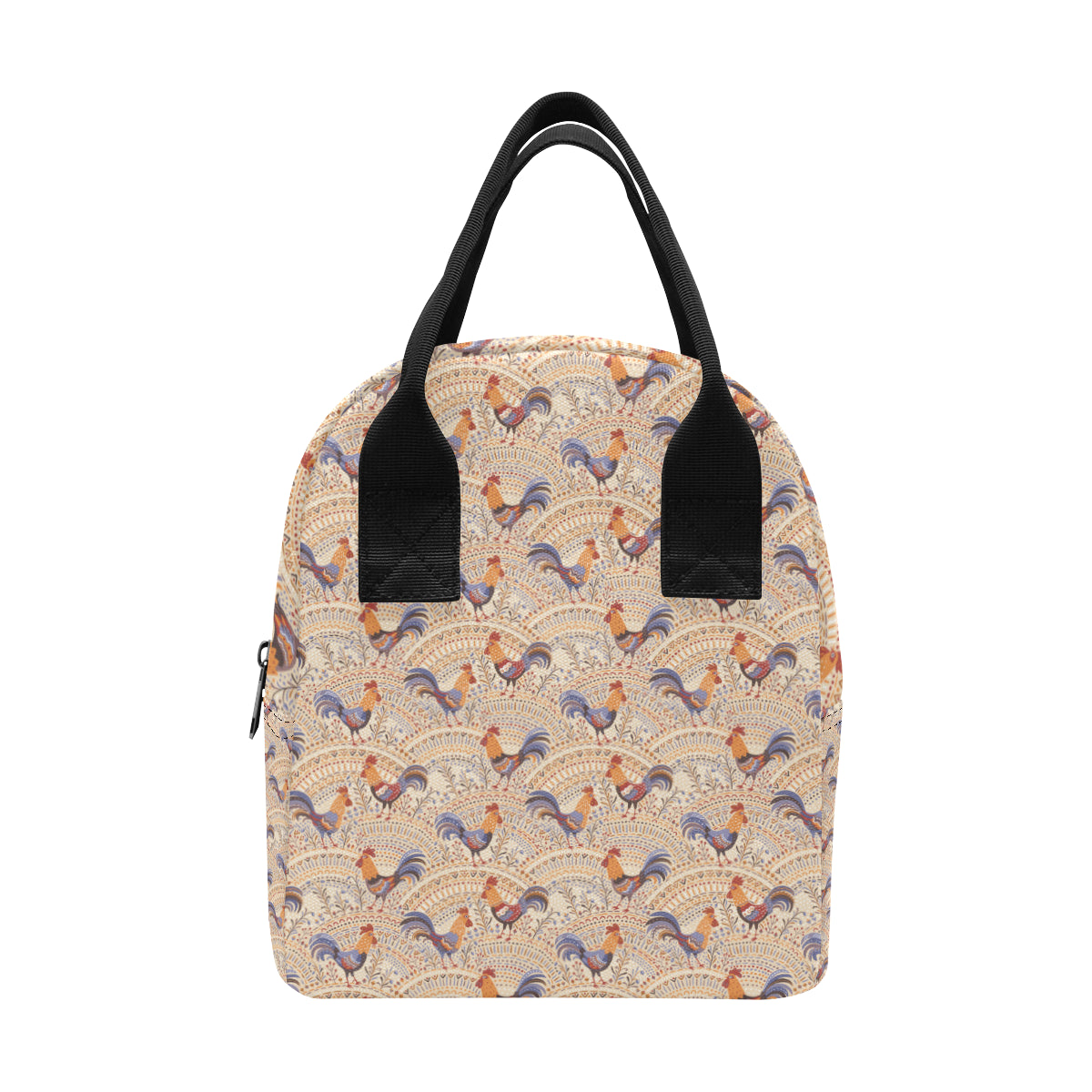 Chicken Boho Style Pattern Insulated Lunch Bag