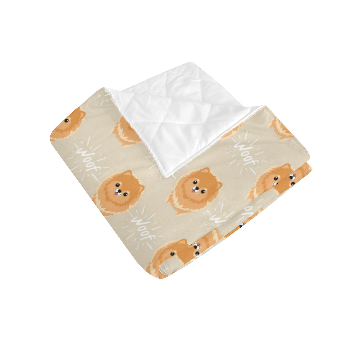 Pomeranians Pattern Print Design A04 Premium Quilt