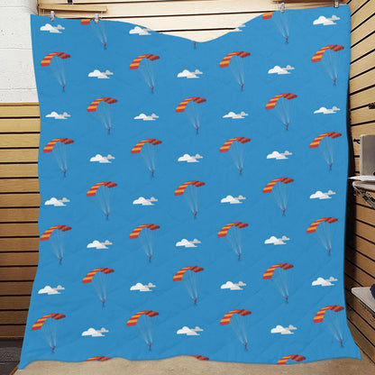 Skydiving Pattern Print Design 02 Premium Quilt