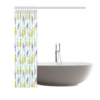 Bird Sweet Themed Print Pattern Shower Curtain