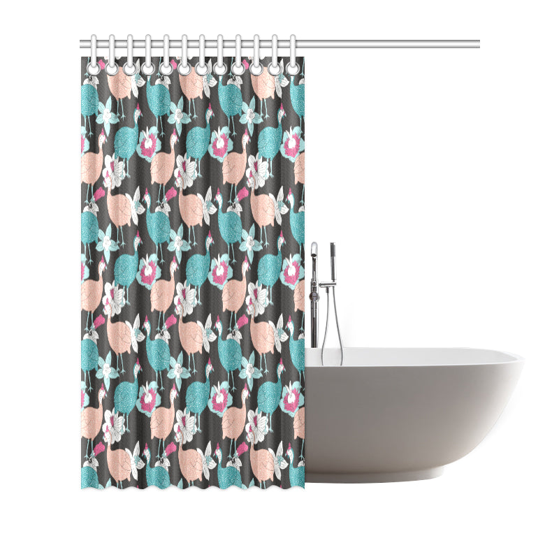 Guinea Fowl Pattern Print Design 03 Shower Curtain