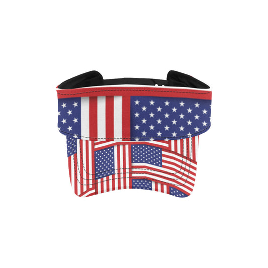 Patriotic US Flag Pattern Print Design A01 Unisex Sun Visor
