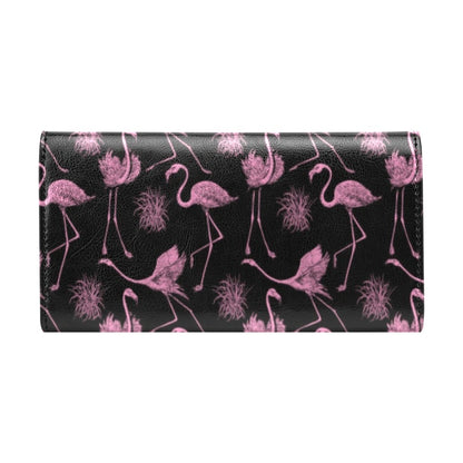 Flamingo Pink Print Pattern Women's Trifold Wallet