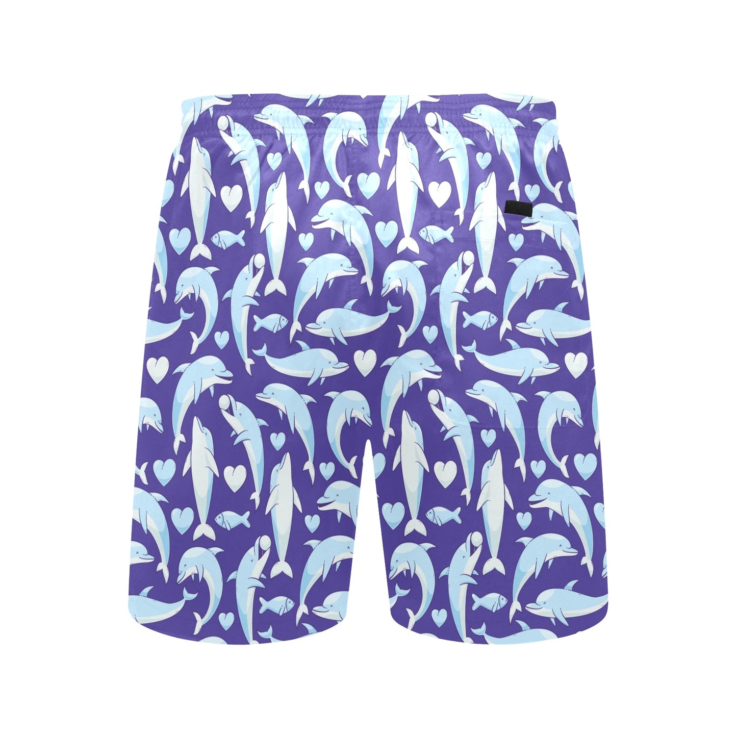 Dolphin Smile Print Pattern Men's Swim Trunks Beach Shorts