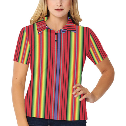 Serape Print Design LKS305 Women's Polo Shirt