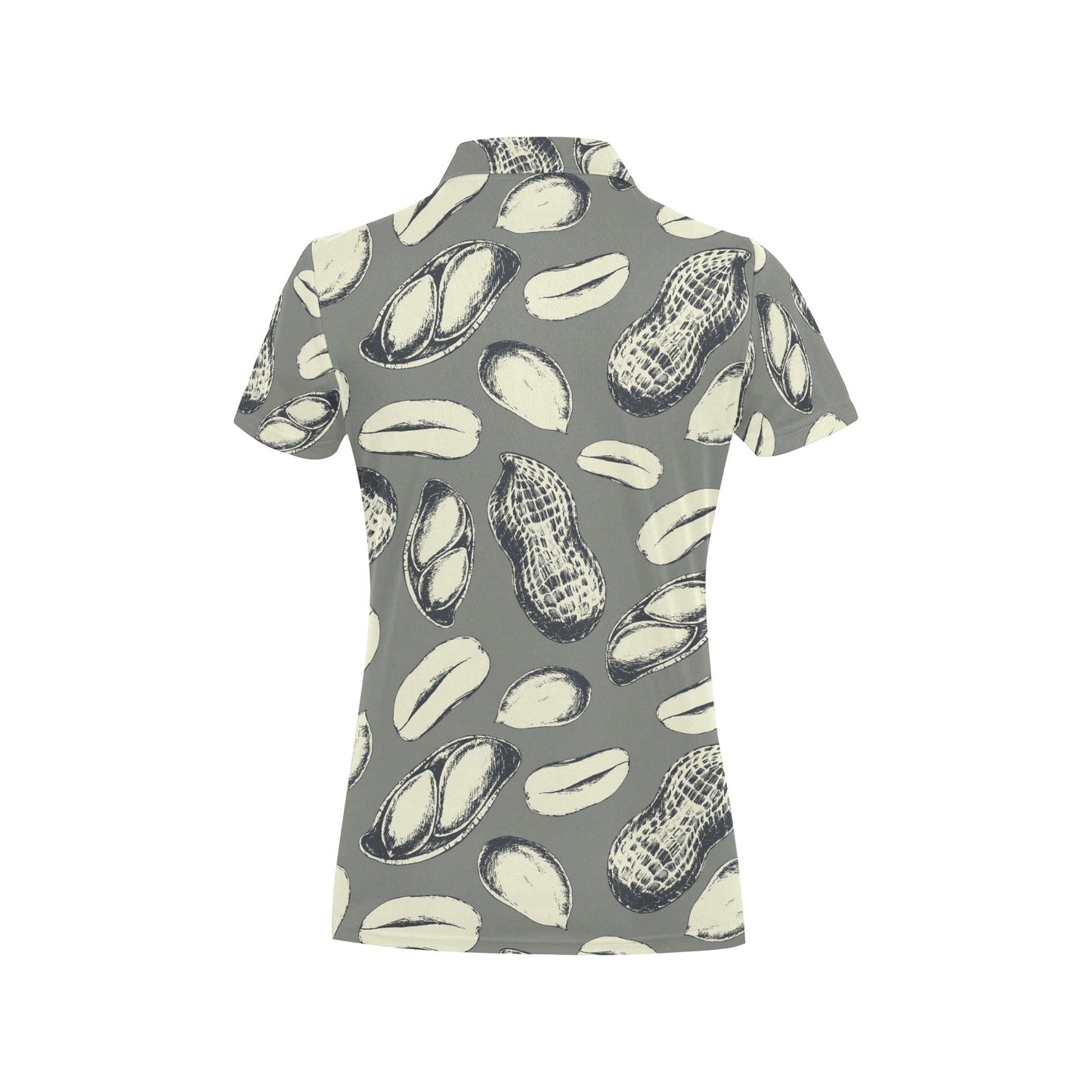 Peanut Pattern Print Design A01 Women's Polo Shirt