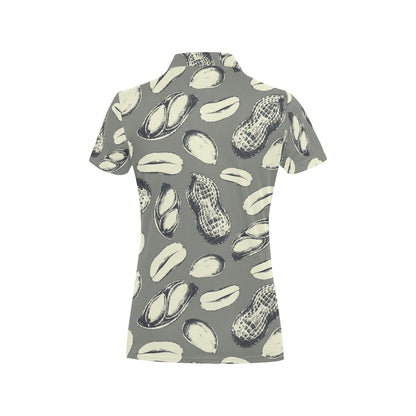 Peanut Pattern Print Design A01 Women's Polo Shirt