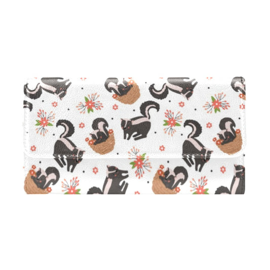 Skunk Print Design LKS304 Women's Trifold Wallet