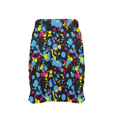 Splatter Colorful Print Design LKS301 17" Golf & Pickleball Skort with Pockets
