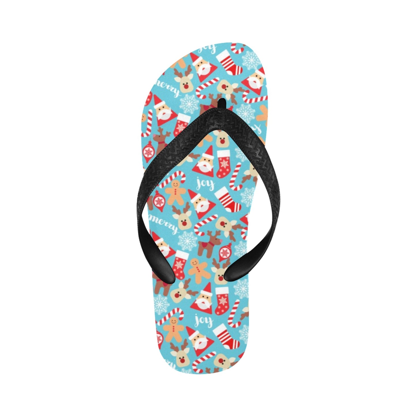Santa Christmas Themed Print Design LKS306 Flip Flops