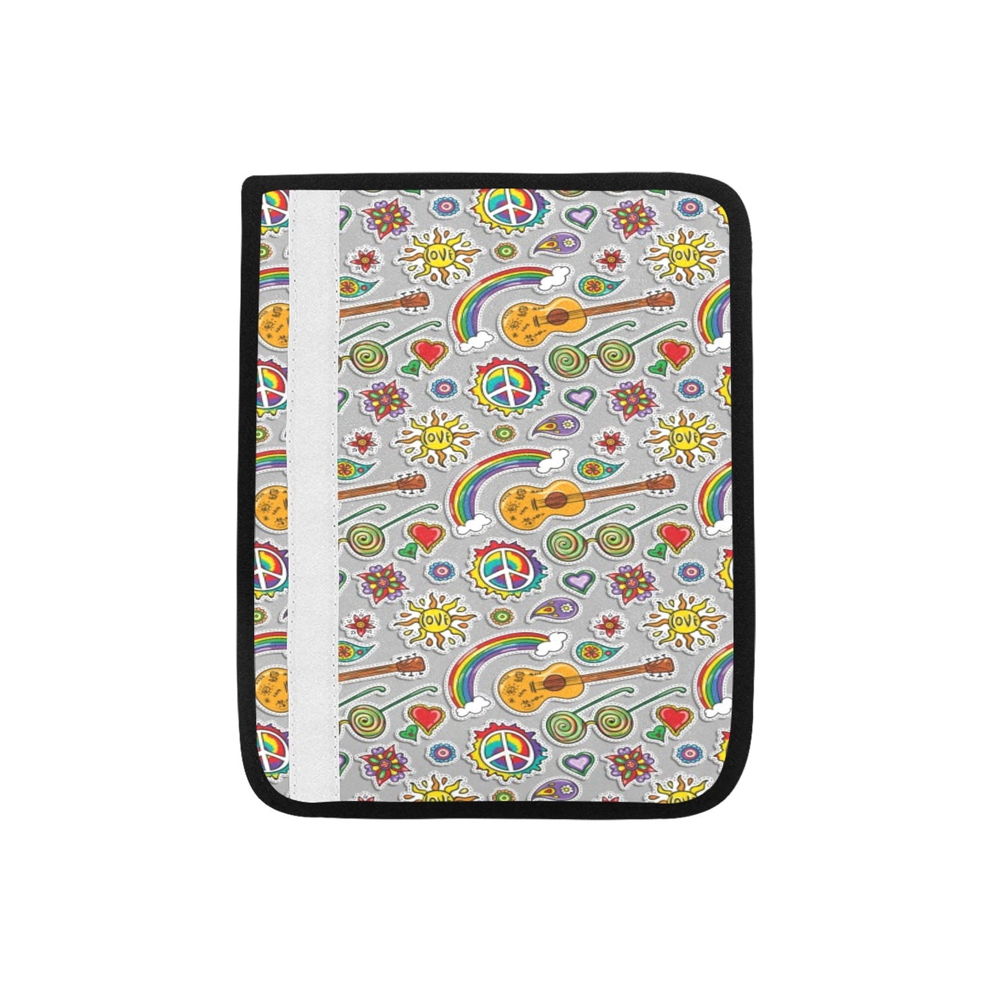 Hippie Print Design LKS306 Car Seat Belt Cover