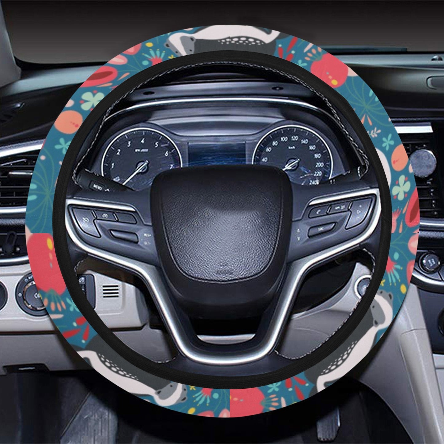 Skunk Print Design LKS302 Steering Wheel Cover with Elastic Edge