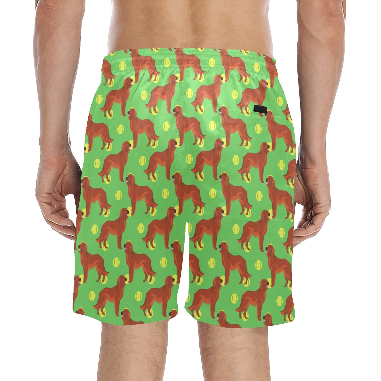 Setters Irish Print Design LKS302 Men's Swim Trunks Beach Shorts