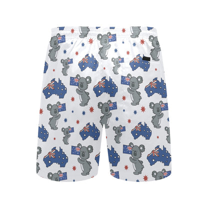 Koala Australia Day Themed Design Men's Swim Trunks Beach Shorts