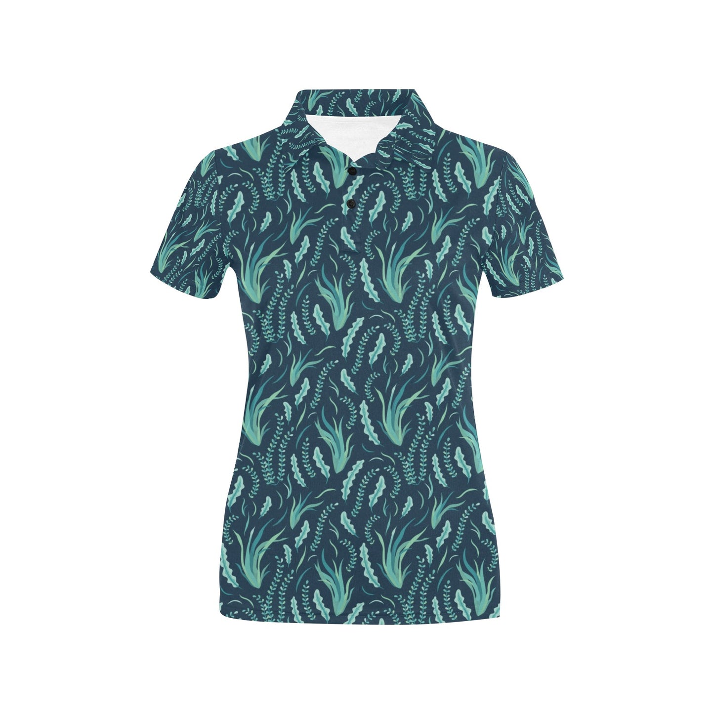 Seaweed Print Design LKS302 Women's Polo Shirt
