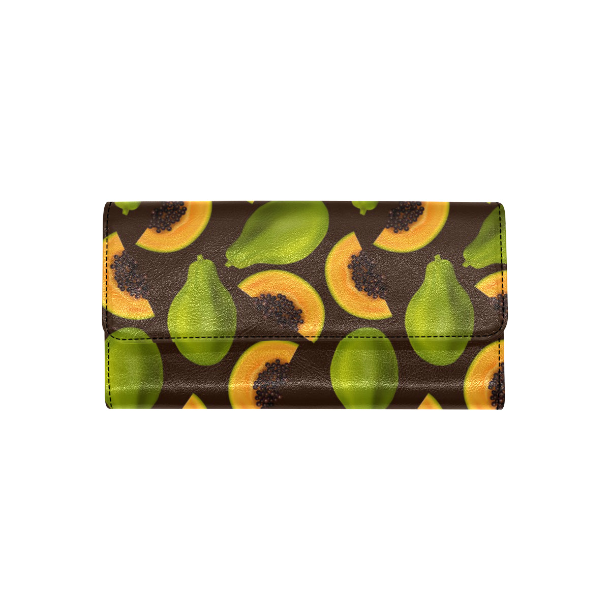 Papaya Pattern Print Design PP04 Women's Trifold Wallet
