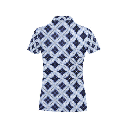 Tie Dye Print Design LKS308 Women's Polo Shirt