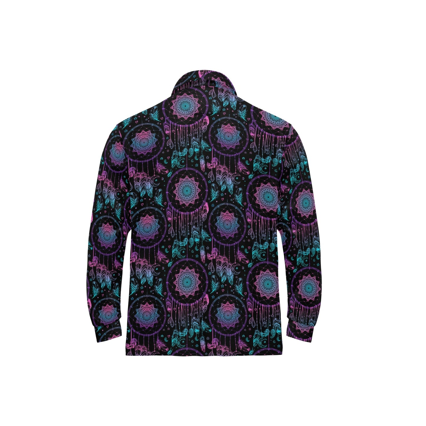 Dream catcher boho mandala Long Sleeve Polo Shirt For Men's