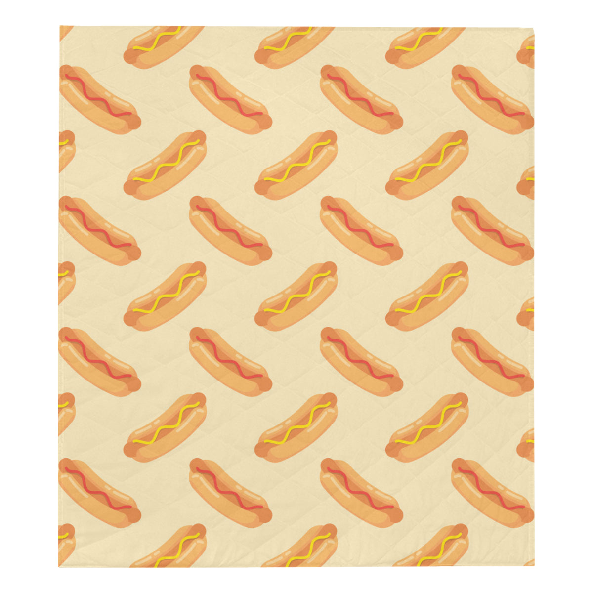 Hot Dog Pattern Print Design 05 Premium Quilt