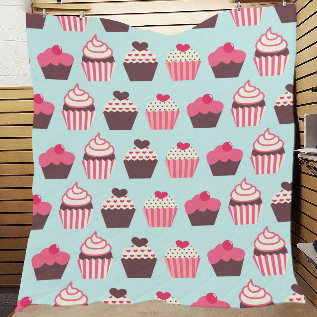 CupCake Print Pattern Premium Quilt