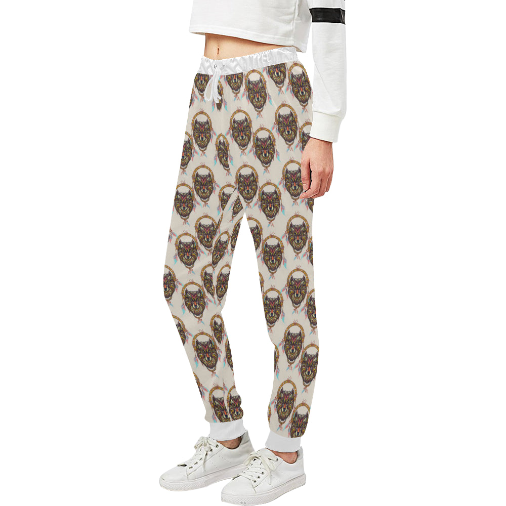 Wolf Tribal Dream Catcher Design Print Unisex Sweatpants