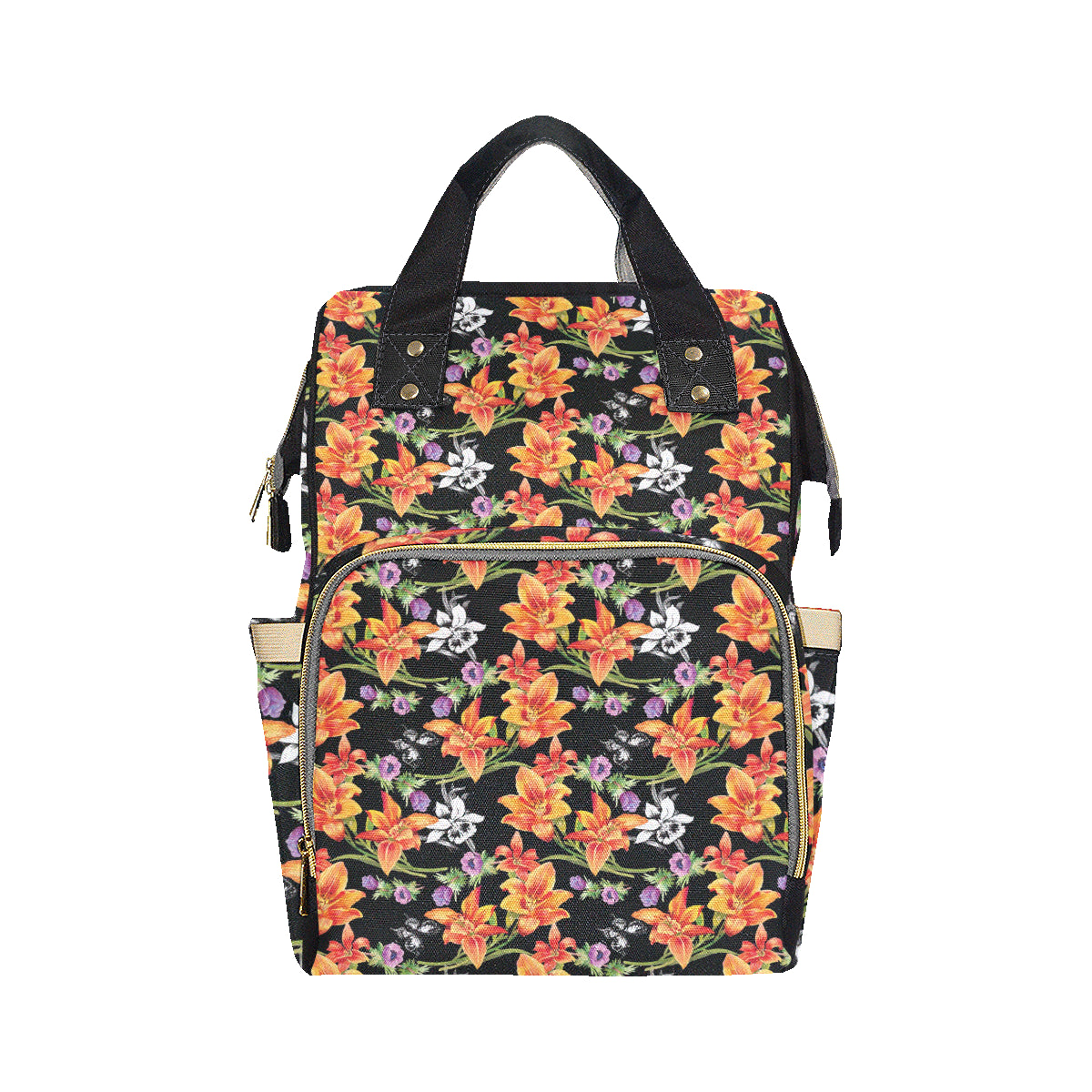 Tropical Flower Pattern Print Design TF02 Diaper Bag Backpack