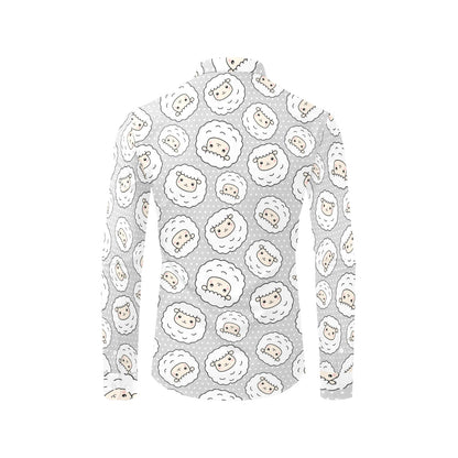 Sheep Print Design LKS401 Men's Long Sleeve Dress Shirt