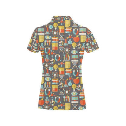 Science Print Design LKS302 Women's Polo Shirt
