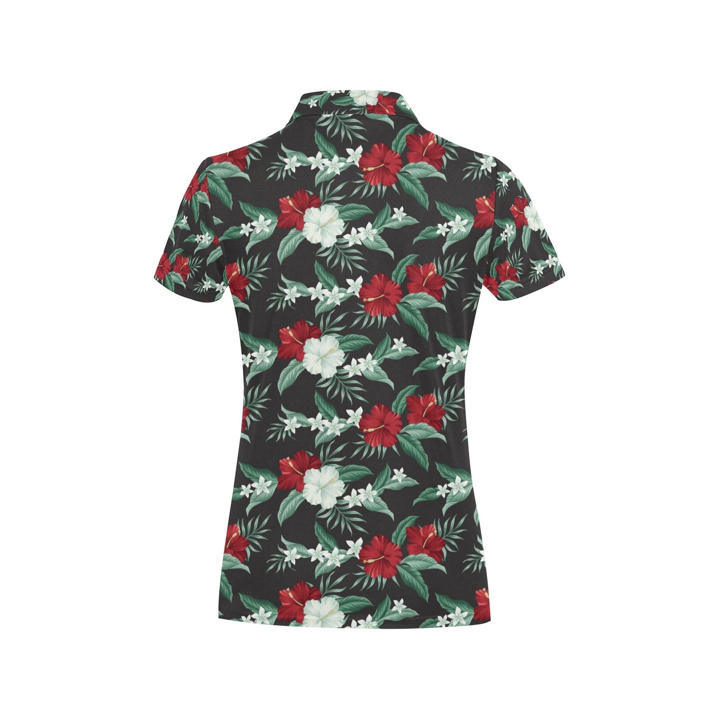 Tropical Flower Print Design LKS303 Women's Polo Shirt