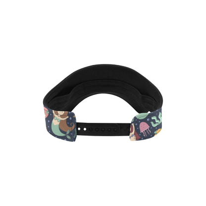 Mermaid Cartoon Pattern Print Design 03 Unisex Sun Visor