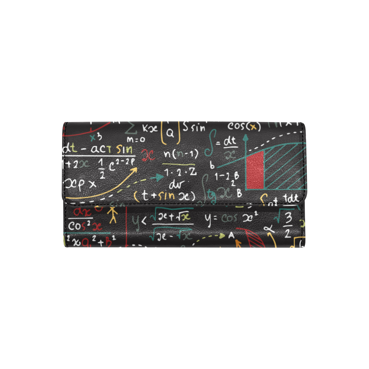Math Pattern Print Design 04 Women's Trifold Wallet