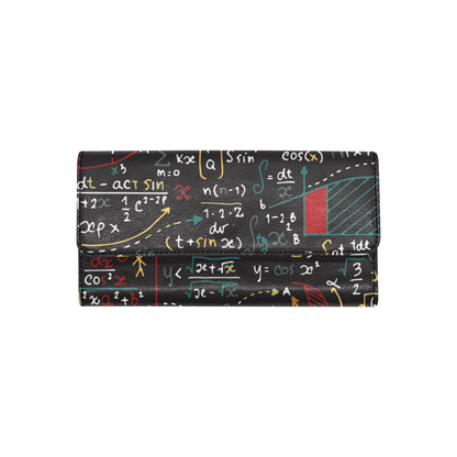 Math Pattern Print Design 04 Women's Trifold Wallet