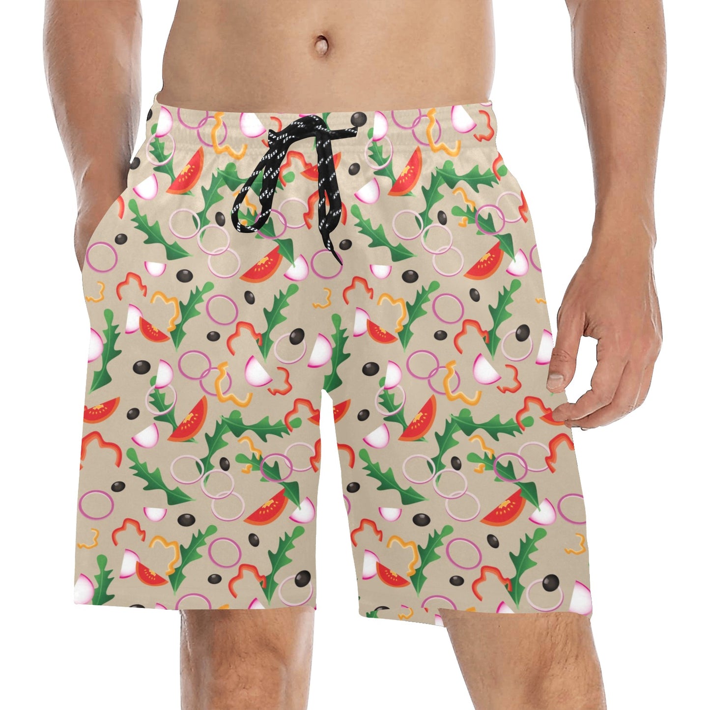 Salad Print Design LKS303 Men's Swim Trunks Beach Shorts