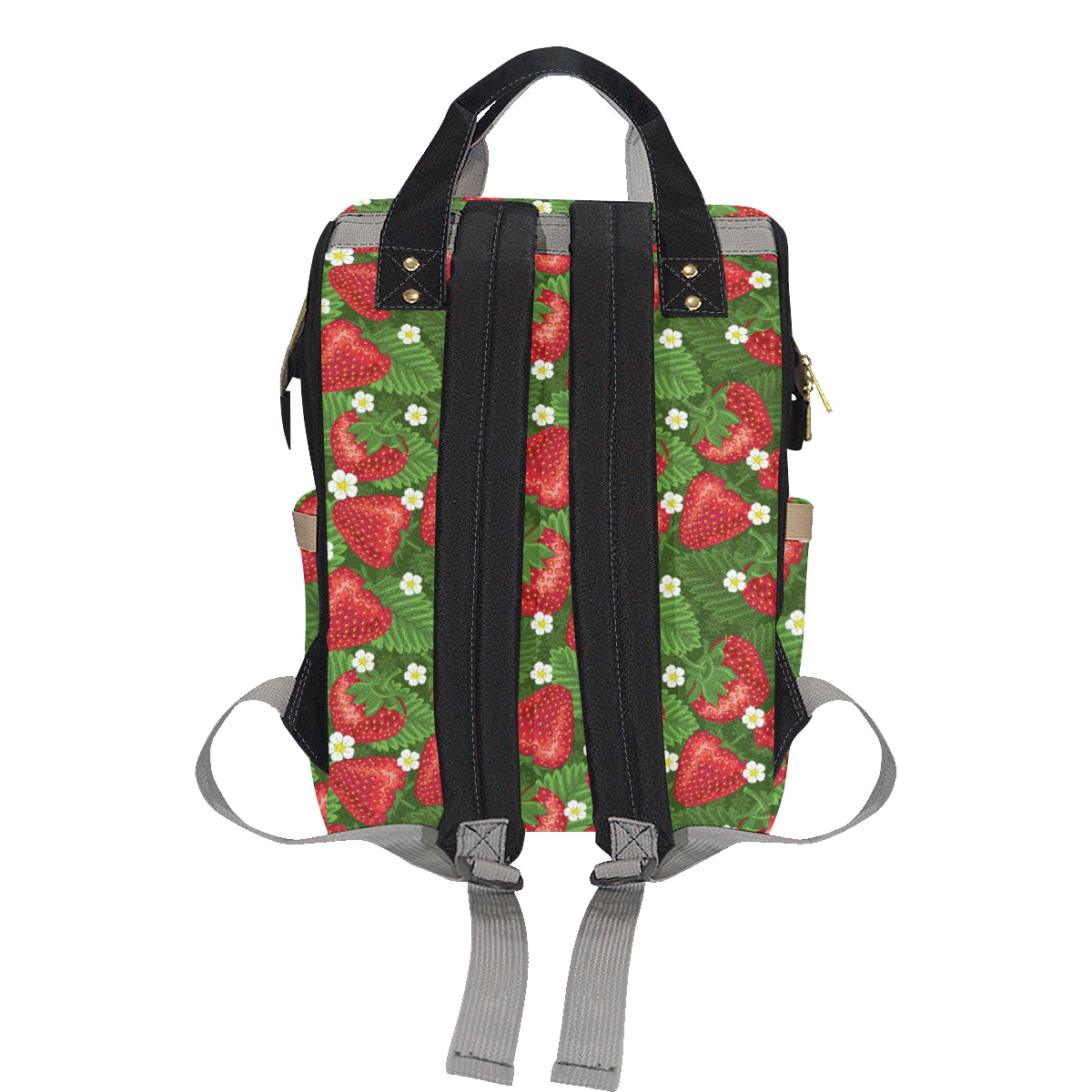 Strawberry Pattern Print Design SB05 Diaper Bag Backpack