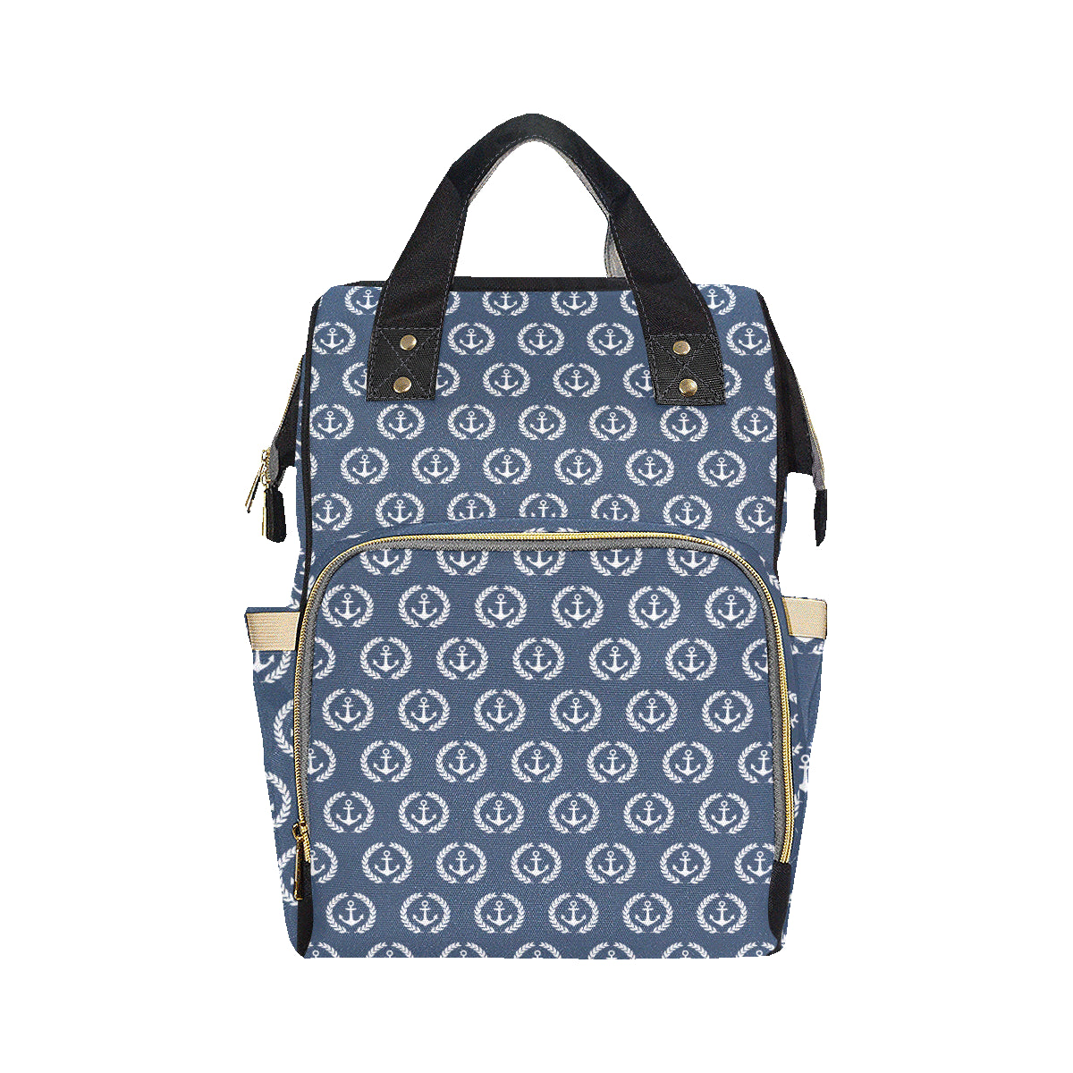 Anchor Pattern Print Design 04 Diaper Bag Backpack