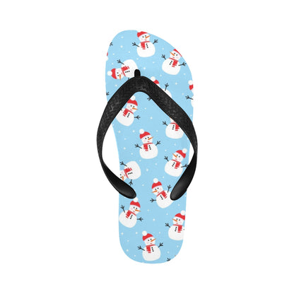 Snowman Print Design LKS305 Flip Flops
