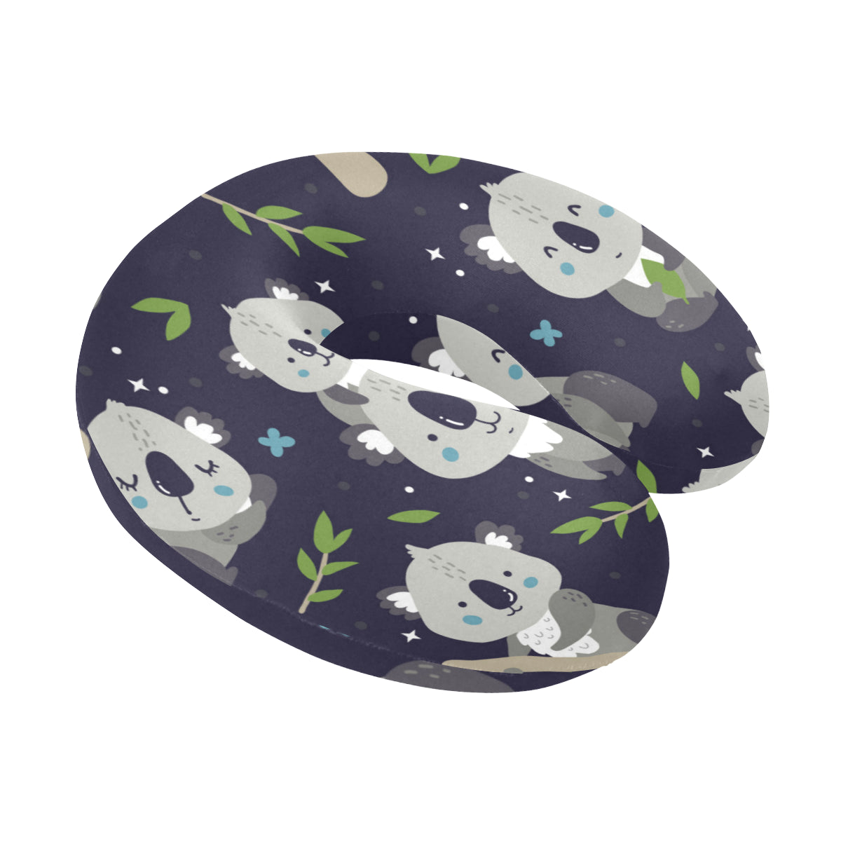 Koala Pattern Print Design 04 U-Shaped Travel Neck Pillow