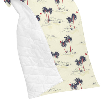 Palm Tree Pattern Print Design PT08 Premium Quilt
