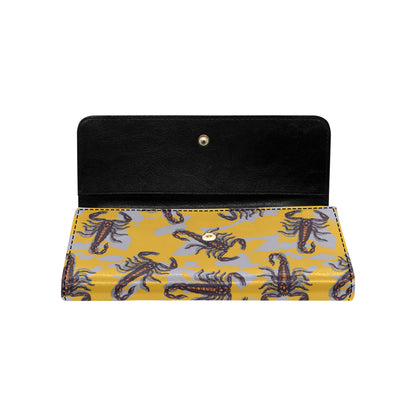 Scorpion Pattern Print Design 01 Women's Trifold Wallet